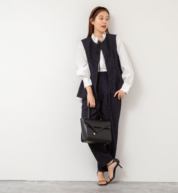 NOLLEY'S「《セットアップ対応》ウォッシャブルドットツッキリツータックテーパードパンツ」|その他|