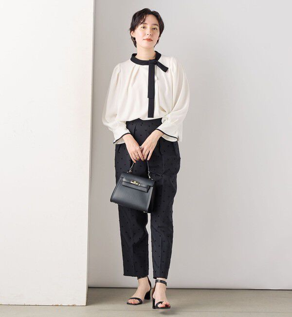 NOLLEY'S「《セットアップ対応》ウォッシャブルドットツッキリツータックテーパードパンツ」|その他|