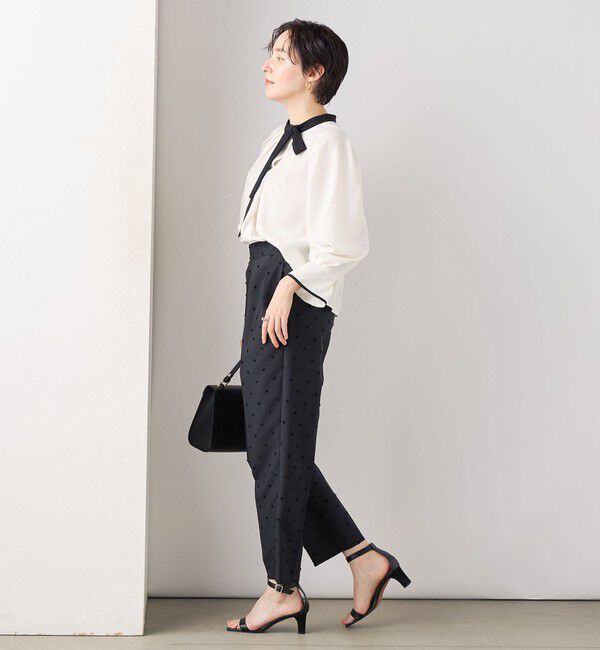 NOLLEY'S「《セットアップ対応》ウォッシャブルドットツッキリツータックテーパードパンツ」|その他|
