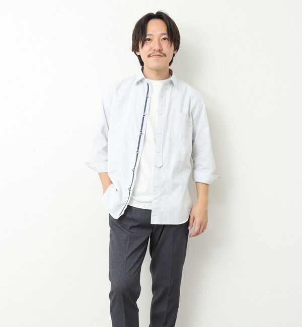 NOLLEY'S goodman「綿麻パラシュートボタン 7分袖シャツ 25SS」|シャツ・ブラウス|