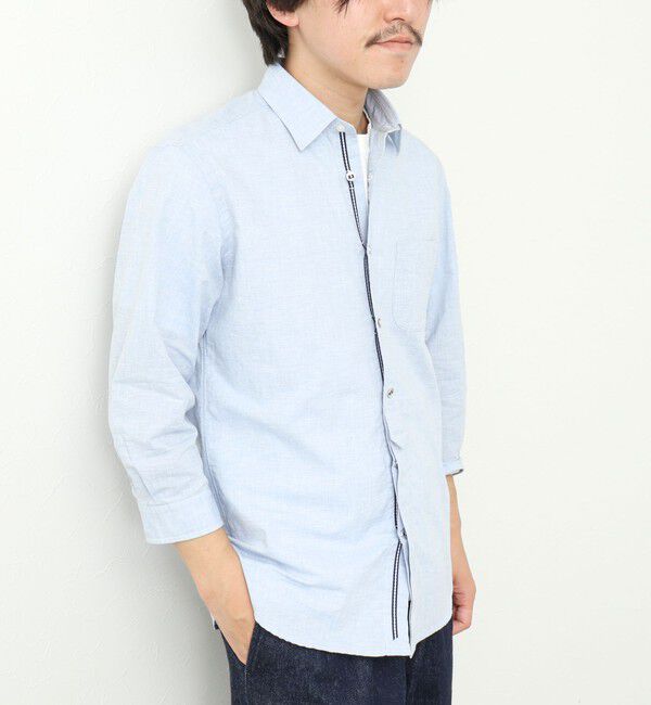 NOLLEY'S goodman「綿麻パラシュートボタン 7分袖シャツ 25SS」|シャツ・ブラウス|