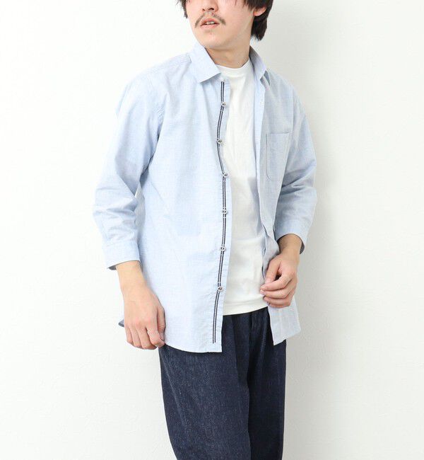 NOLLEY'S goodman「綿麻パラシュートボタン 7分袖シャツ 25SS」|シャツ・ブラウス|