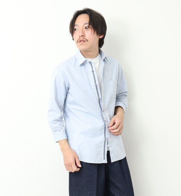 NOLLEY'S goodman「綿麻パラシュートボタン 7分袖シャツ 25SS」|シャツ・ブラウス|