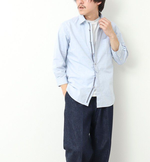 NOLLEY'S goodman「綿麻パラシュートボタン 7分袖シャツ 25SS」|シャツ・ブラウス|