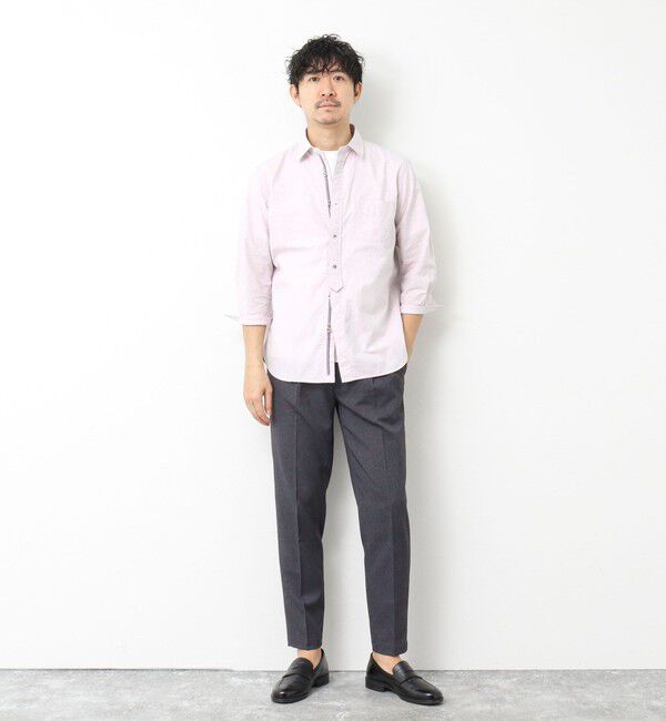 NOLLEY'S goodman「綿麻パラシュートボタン 7分袖シャツ 25SS」|シャツ・ブラウス|