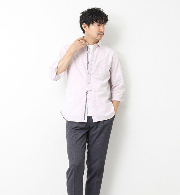 NOLLEY'S goodman「綿麻パラシュートボタン 7分袖シャツ 25SS」|シャツ・ブラウス|