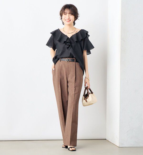 NOLLEY'S「《セットアップ対応》ウォッシャブルドライトロピカルセミワイド美脚パンツ」|その他|