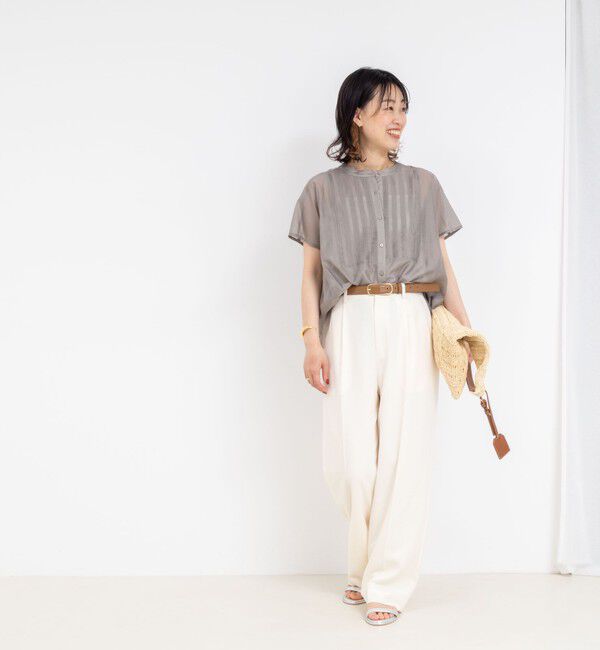 NOLLEY'S「【PR林☆別注カラーあり】ウォッシャブルツイルストレッチ愛されワイドパンツ」|その他|