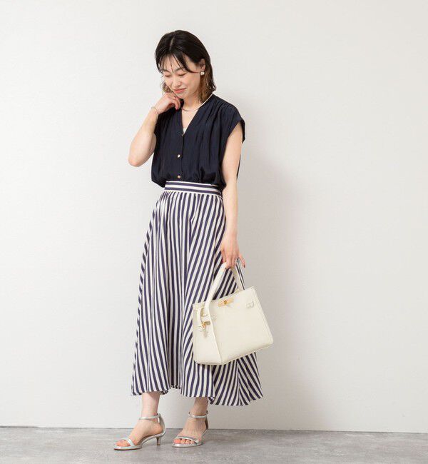 NOLLEY'S「《セットアップ対応》ドビーストライプフレアスカート」|フレア|