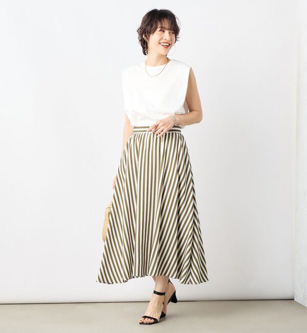 NOLLEY'S「《セットアップ対応》ドビーストライプフレアスカート」|フレア|