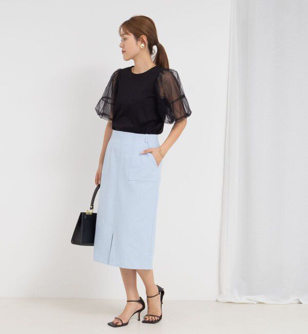 NOLLEY'S「ウォッシャブル高機能ドライオックスポケ付きタイトスカート」|タイト|