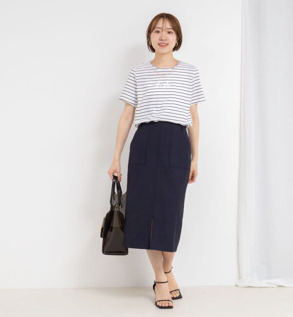 NOLLEY'S「ウォッシャブル高機能ドライオックスポケ付きタイトスカート」|タイト|