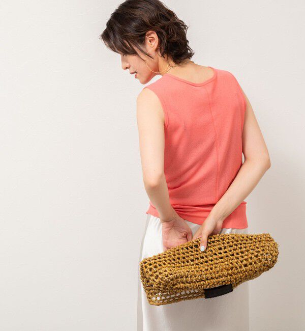 NOLLEY'S「《アンサンブル対応》シアーワッフルヘンリーノースリーブ2WAYプルオーバーカットソー」|Tシャツ・カットソー|