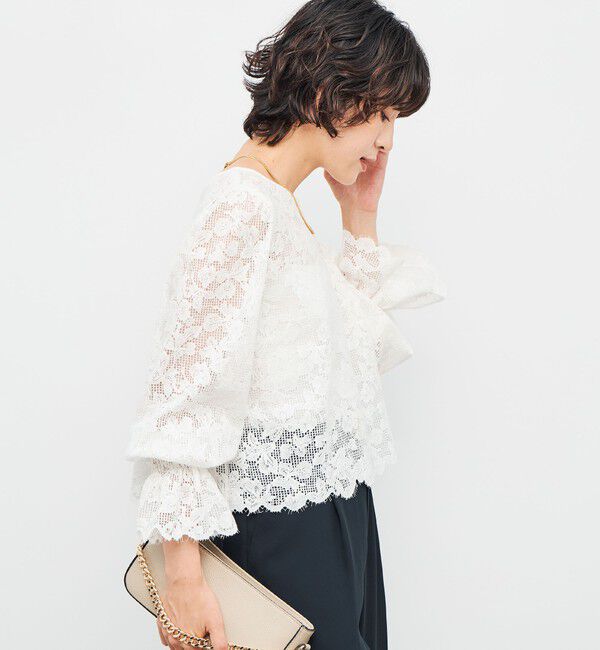 NOLLEY'S「ウォッシャブルレース2WAYブラウス」|シャツ・ブラウス|