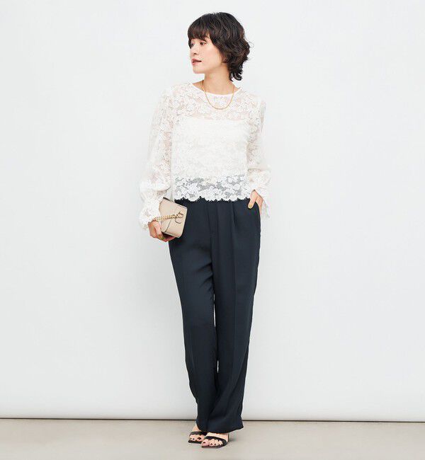 NOLLEY'S「ウォッシャブルレース2WAYブラウス」|シャツ・ブラウス|