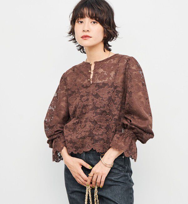 NOLLEY'S「ウォッシャブルレース2WAYブラウス」|シャツ・ブラウス|