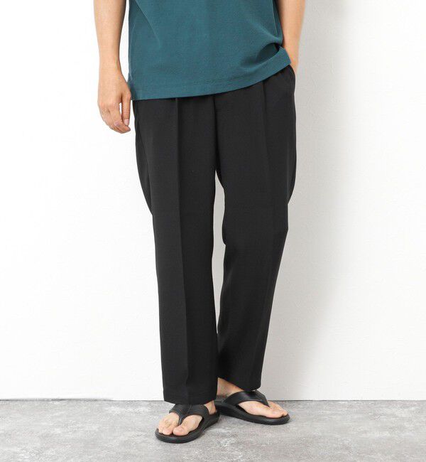 NOLLEY'S goodman「《Reflax》吸水速乾 アンチピリング ワンタックイージーPT」|チノ|ブラック