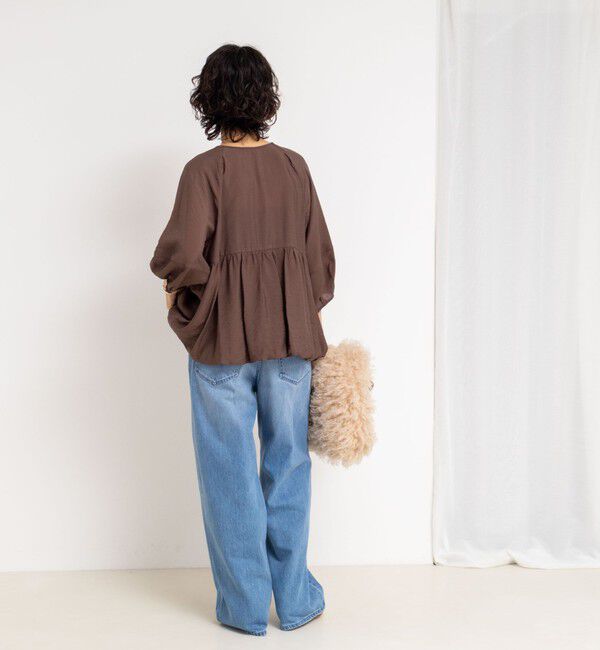 NOLLEY'S「ペプラムバルーンライトブルゾン」|ブルゾン・スタジャン|