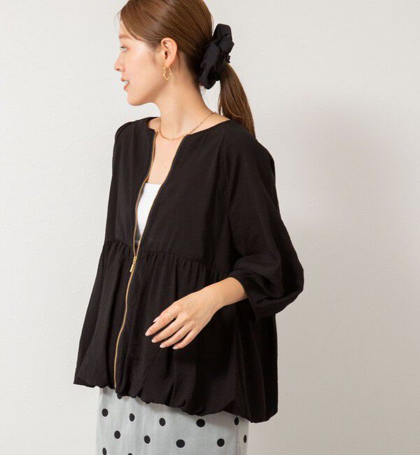 NOLLEY'S「ペプラムバルーンライトブルゾン」|ブルゾン・スタジャン|