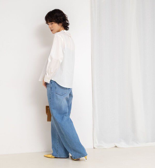 NOLLEY'S「Vネックタックギャザーパーツブラウス」|シャツ・ブラウス|