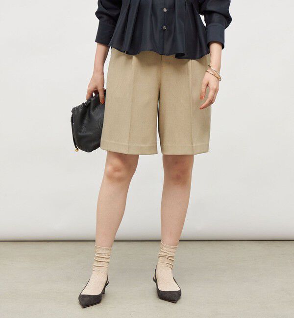 NOLLEY'S「《セットアップ対応》ウォッシャブルウール調ストレッチハーフパンツ」|その他|