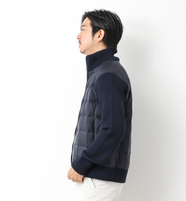NOLLEY'S goodman「【TAION/タイオン】別注HI NECK DOWN JKT WITH SLEEVE KNIT 25AW」|ブルゾン・スタジャン|