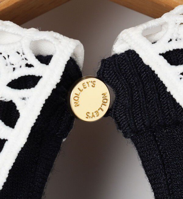 NOLLEY'S「《手洗い可能》襟レース2WAYプルオーバーニット」|ニット・セーター|