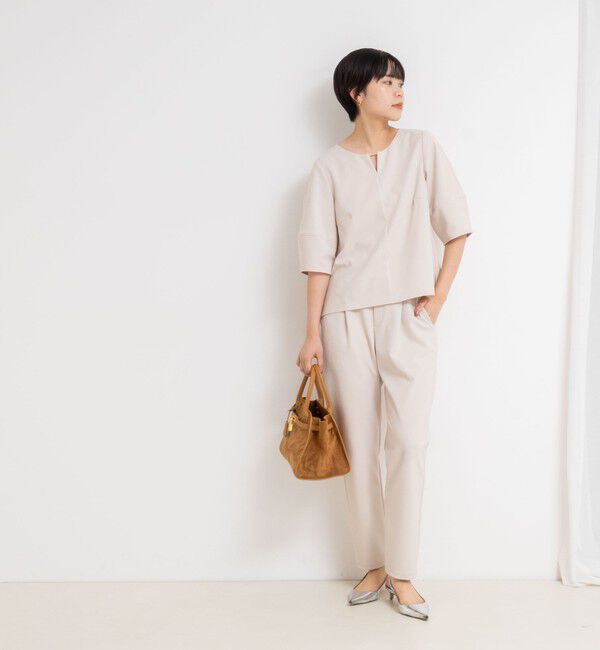 NOLLEY'S sophi「《セットアップ対応》ウォッシャブルカットジョーゼットテーパードパンツ」|その他|