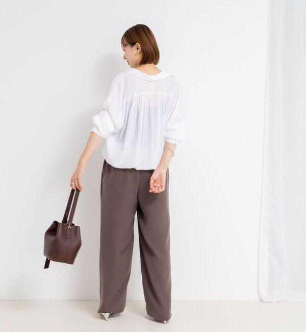 NOLLEY'S sophi「ウォッシャブル割繊プルオーバーシャツ」|シャツ・ブラウス|