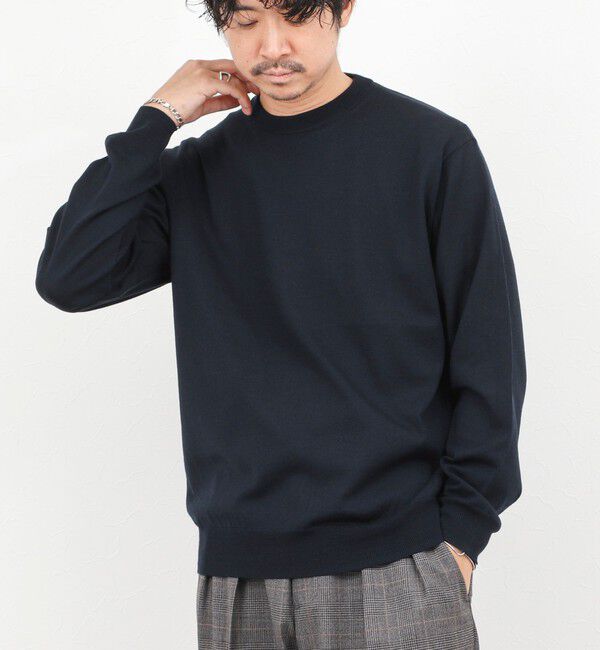 NOLLEY'S goodman「ウォッシャブル クルーネックニット 25AW」|ニット・セーター|ネイビー