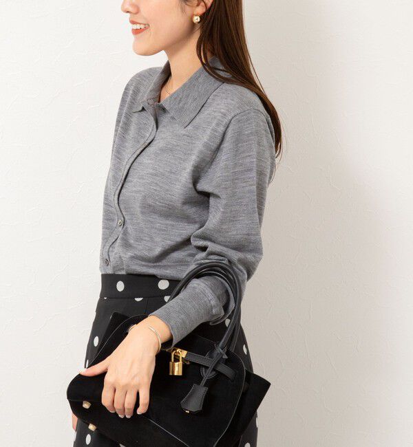 NOLLEY'S「《手洗い可能》16Gマレー襟付きカーディガン」|カーディガン|