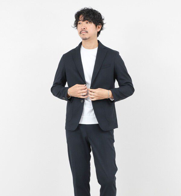 NOLLEY'S goodman「《セットアップ対応》【Active Jersey】ホームスパン ストレッチイージーJK」|テーラードジャケット|