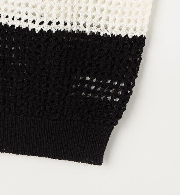 NOLLEY'S「《手洗い可能》テープメッシュ編Vネックカーディガン」|カーディガン|