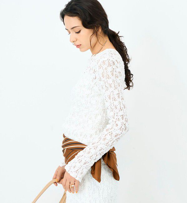 NOLLEY'S sophi「ウォッシャブルストレッチレース両前カーディガン」|カーディガン|