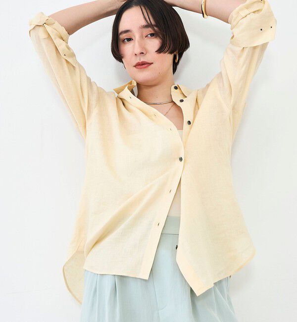 NOLLEY'S「MY STANDARD マルチWAYリネンシャツ」|シャツ・ブラウス|クリーム