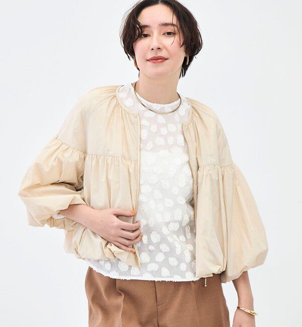 NOLLEY'S「ウォッシャブル撥水ポケッタブルボリュームブルゾン」|ブルゾン・スタジャン|