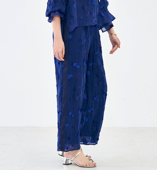 NOLLEY'S「《セットアップ対応》【KIRYU】 MIXウォッシャブルフラワー柄ジャガードパンツ」|その他|