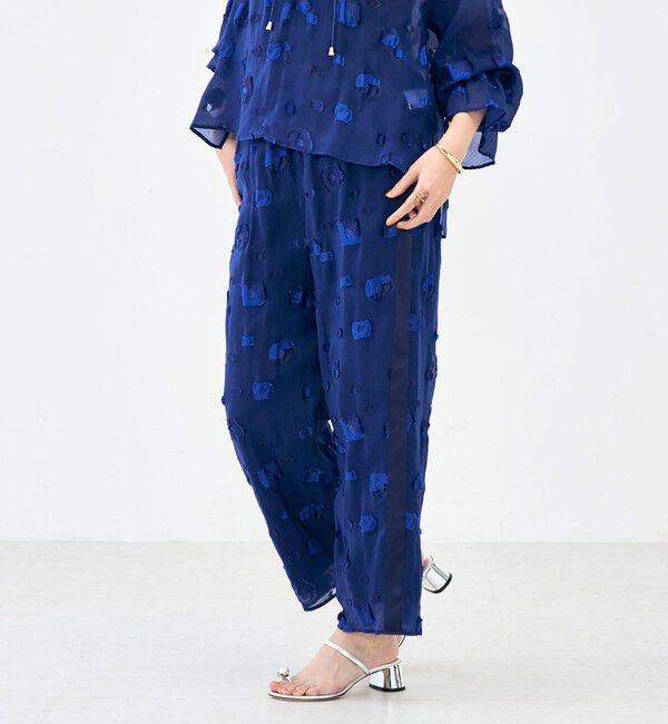 NOLLEY'S「《セットアップ対応》【KIRYU】 MIXウォッシャブルフラワー柄ジャガードパンツ」|その他|