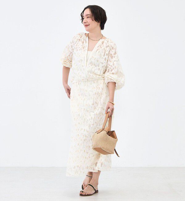 NOLLEY'S「《セットアップ対応》【KIRYU】ウォッシャブルラメジャガードスカート」|フレア|