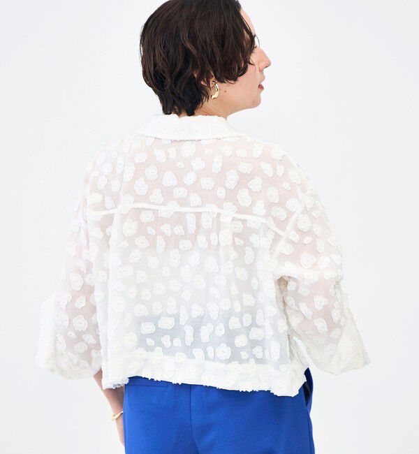 NOLLEY'S「【KIRYU】ウォッシャブル花柄ジャガードシャツ」|シャツ・ブラウス|