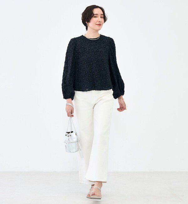 NOLLEY'S「【KIRYU】ウォッシャブル花柄ジャガードブラウス」|シャツ・ブラウス|