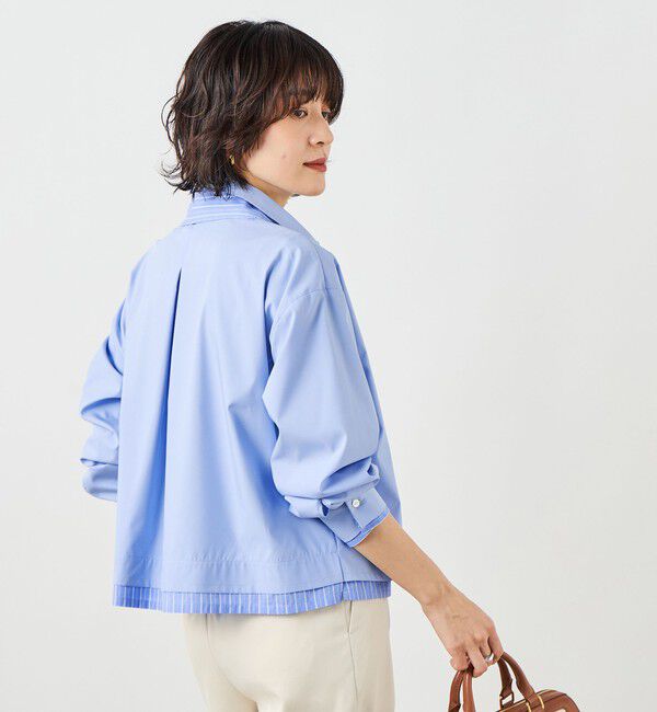 NOLLEY'S「ウォッシャブルレイヤード風ショート丈シャツ」|シャツ・ブラウス|