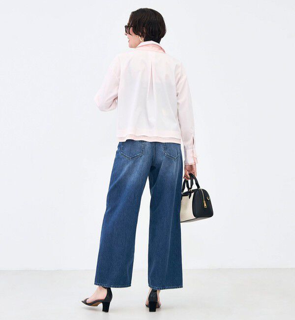 NOLLEY'S「ウォッシャブルレイヤード風ショート丈シャツ」|シャツ・ブラウス|