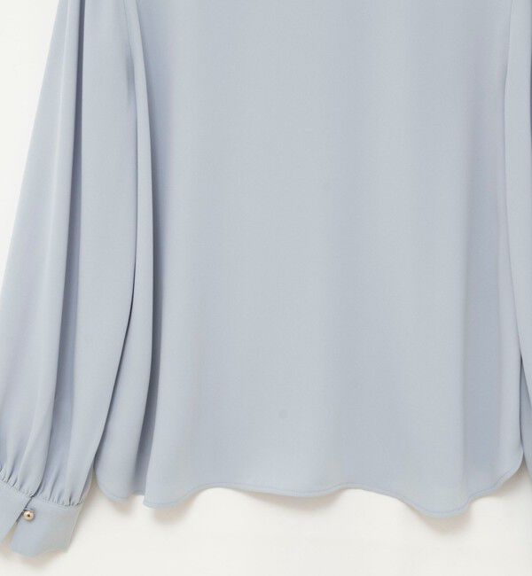NOLLEY'S sophi「ウォッシャブルサテンアシンメトリーラッフルブラウス」|シャツ・ブラウス|