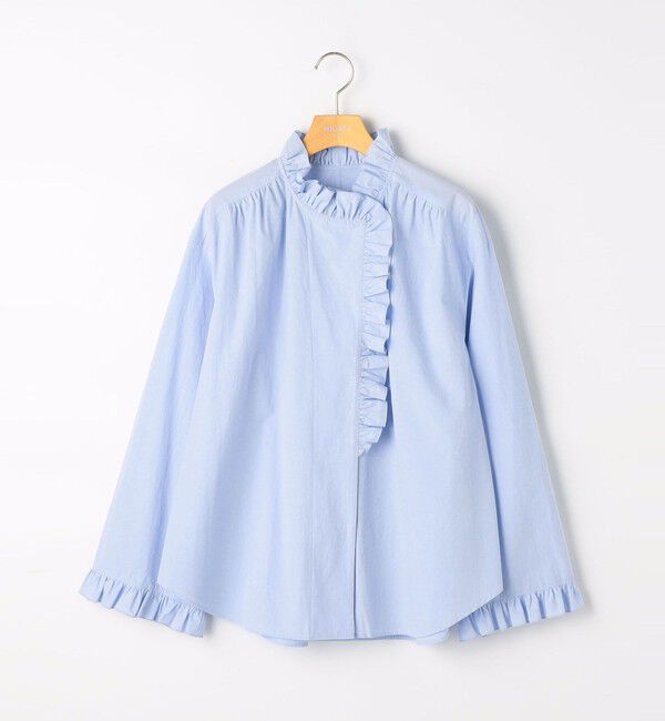 NOLLEY'S sophi「ウォッシャブルORGANICコットンフリルシャツブラウス」|シャツ・ブラウス|