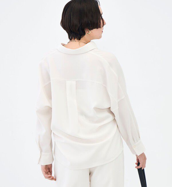 NOLLEY'S sophi「《セットアップ対応》ウォッシャブルストレッチツイルドルマンシャツ」|シャツ・ブラウス|