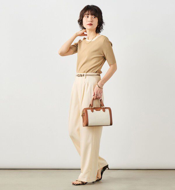 NOLLEY'S sophi「《セットアップ対応》ウォッシャブルスラブオックスタックワイドパンツ」|その他|