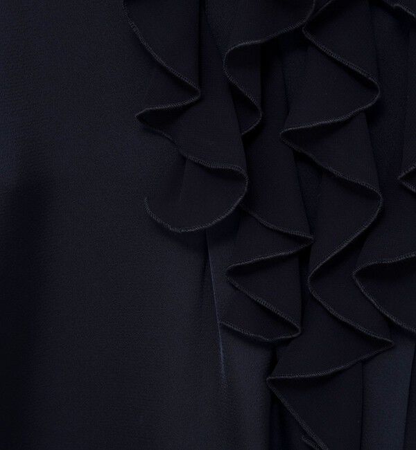 NOLLEY'S「ウォッシャブルオトナサテンラッフルブラウス」|シャツ・ブラウス|