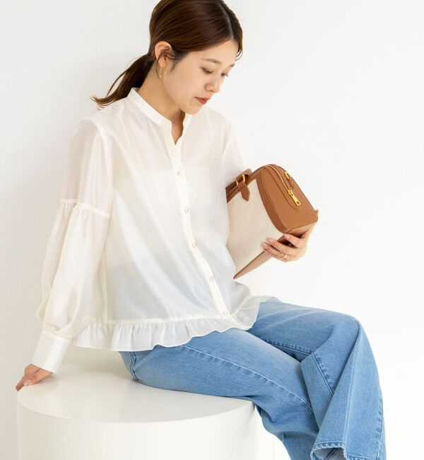 NOLLEY'S「ウォッシャブルシアー裾フリルブラウス」|シャツ・ブラウス|