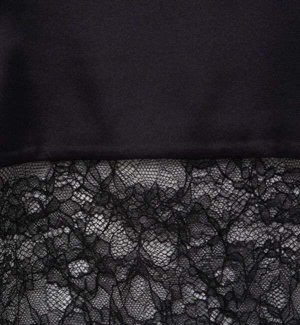 NOLLEY'S「ウォッシャブル裾レースオトナサテンＴシャツ」|シャツ・ブラウス|